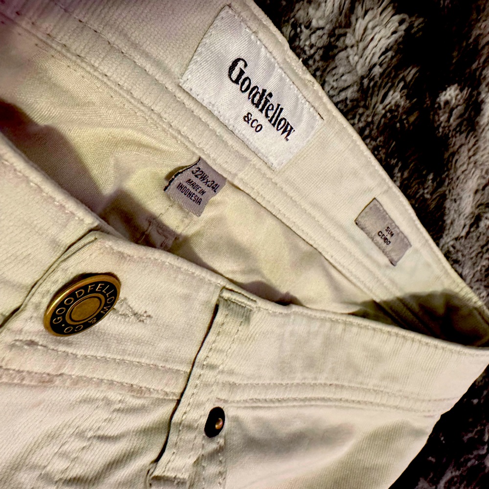 32x34 Men’s White/cream goodfellow denim jeans